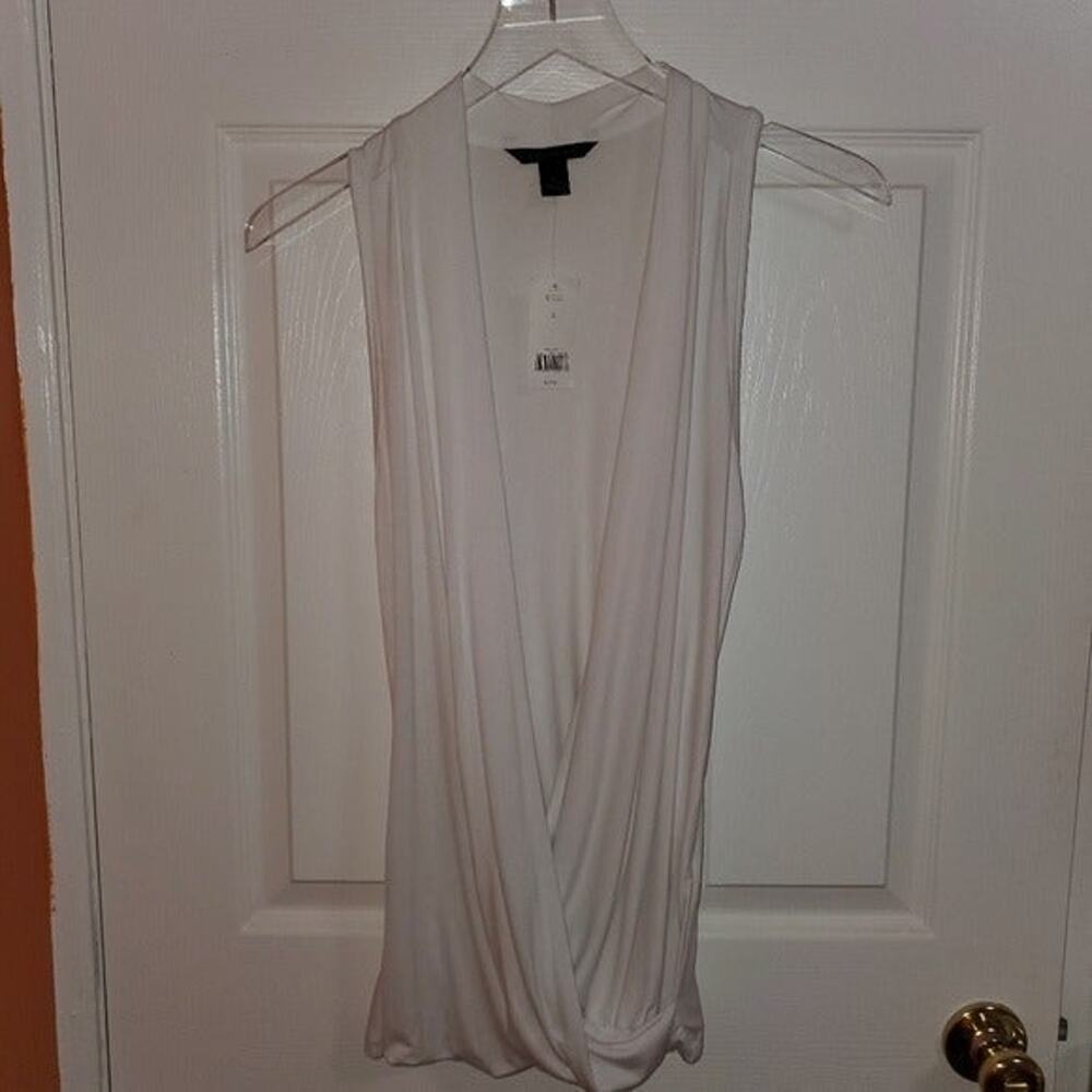 Banana Republic White Draped Tank Racerback Top NWT Size S - Picture 8 of 16